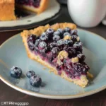 Traditional German Blueberry Cake with Streusel Topping