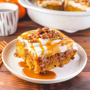 Best Pumpkin Caramel Poke Cake Recipe