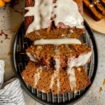 Healthy Pumpkin Bread with Maple Glaze