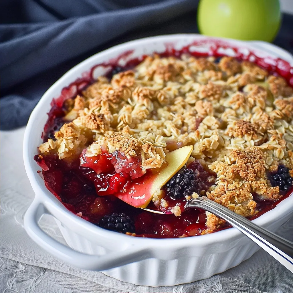 Blackberry and Apple Crumble