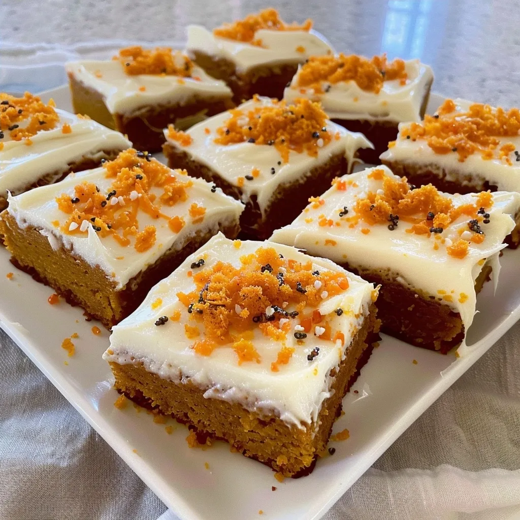 Easy Pumpkin Bars with Cream Cheese Frosting