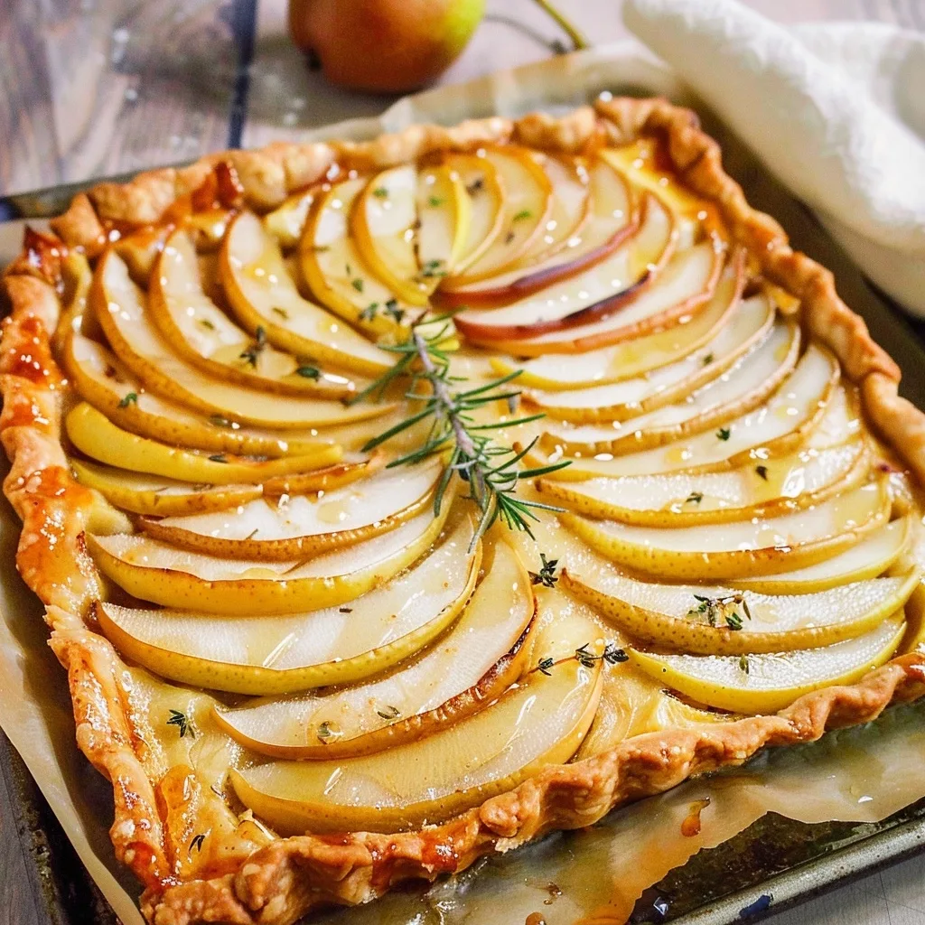 Easy Pear Tart with Goat Cheese and Honey (30 Minute Recipe)