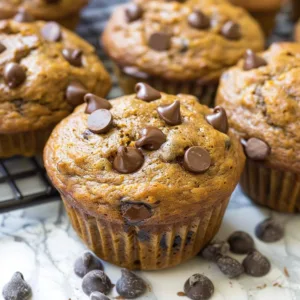 Healthy Pumpkin Chocolate Chip Muffins