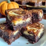 Creamy Pumpkin Cream Cheese Swirl Brownies