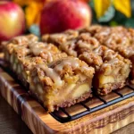 Brown Butter Apple Blondies with Cinnamon Glaze