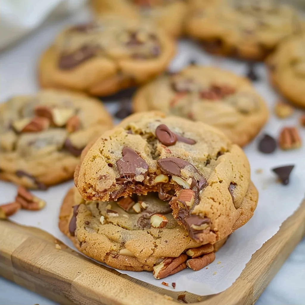 Milk Chocolate Chip Toffee Pecan Cookies