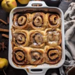 Spiced Pear Cinnamon Rolls