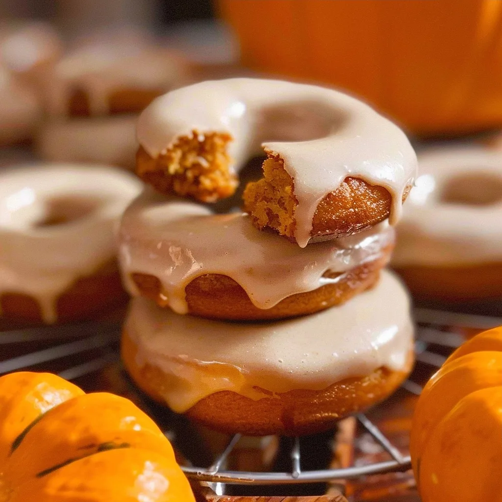Pumpkin Spice Donuts Recipe with Brown Butter Glaze