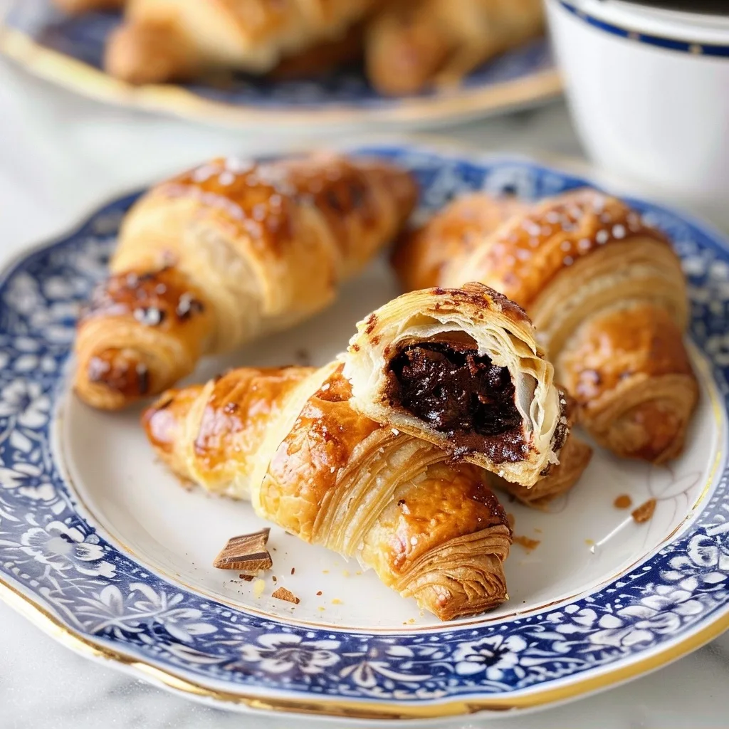 Puff Pastry Chocolate Croissants