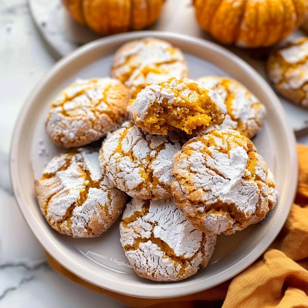 Vegan Pumpkin Crinkle Cookies