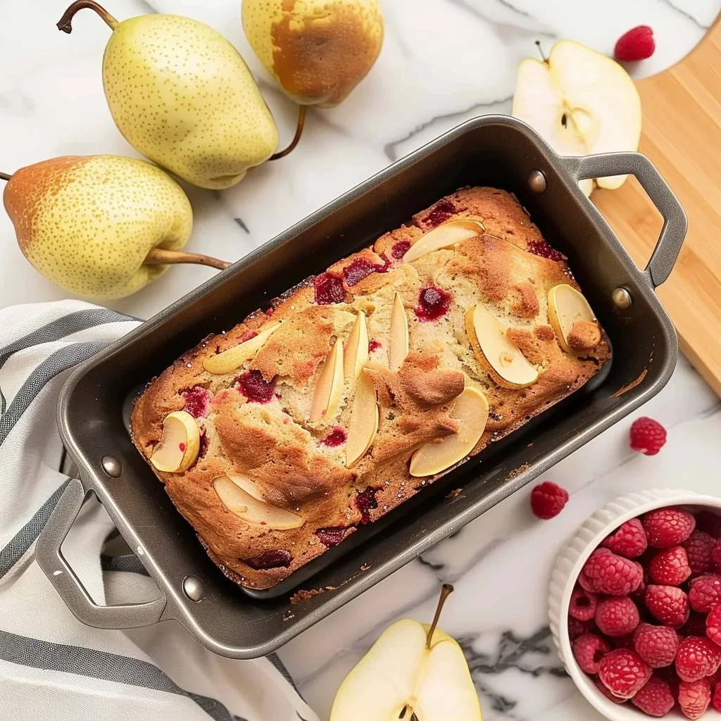 Pear and Raspberry Bread