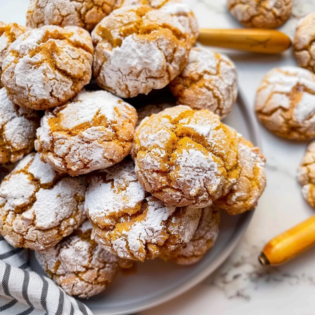 Vegan Pumpkin Crinkle Cookies