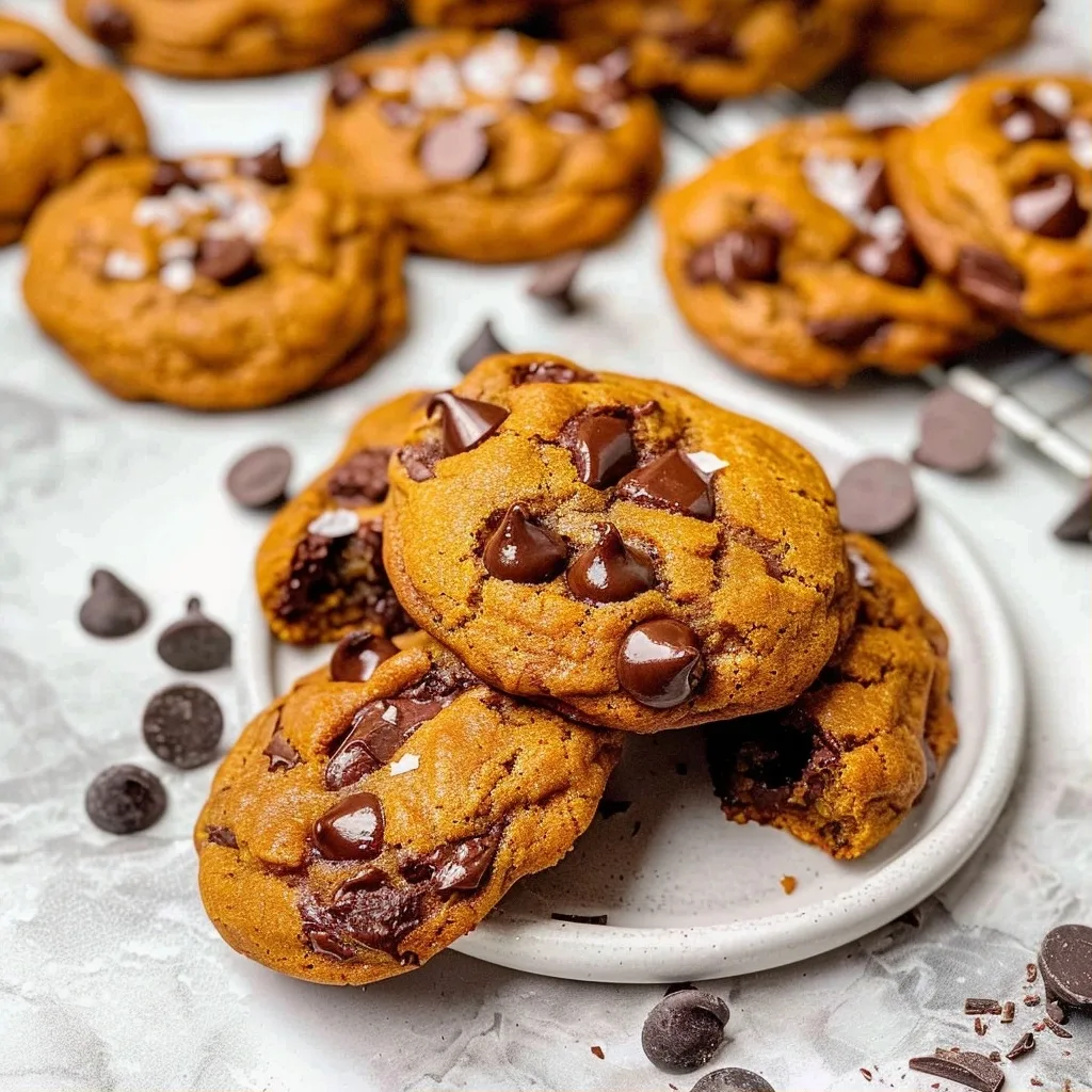 Chewy Pumpkin Chocolate Chip Cookies