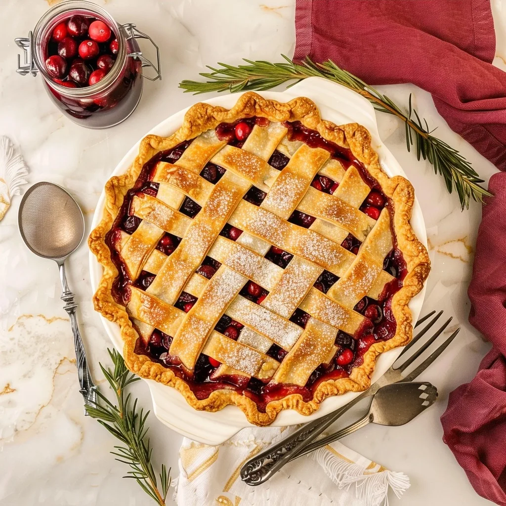 Easy Cranberry Pie With Woven Lattice Crust