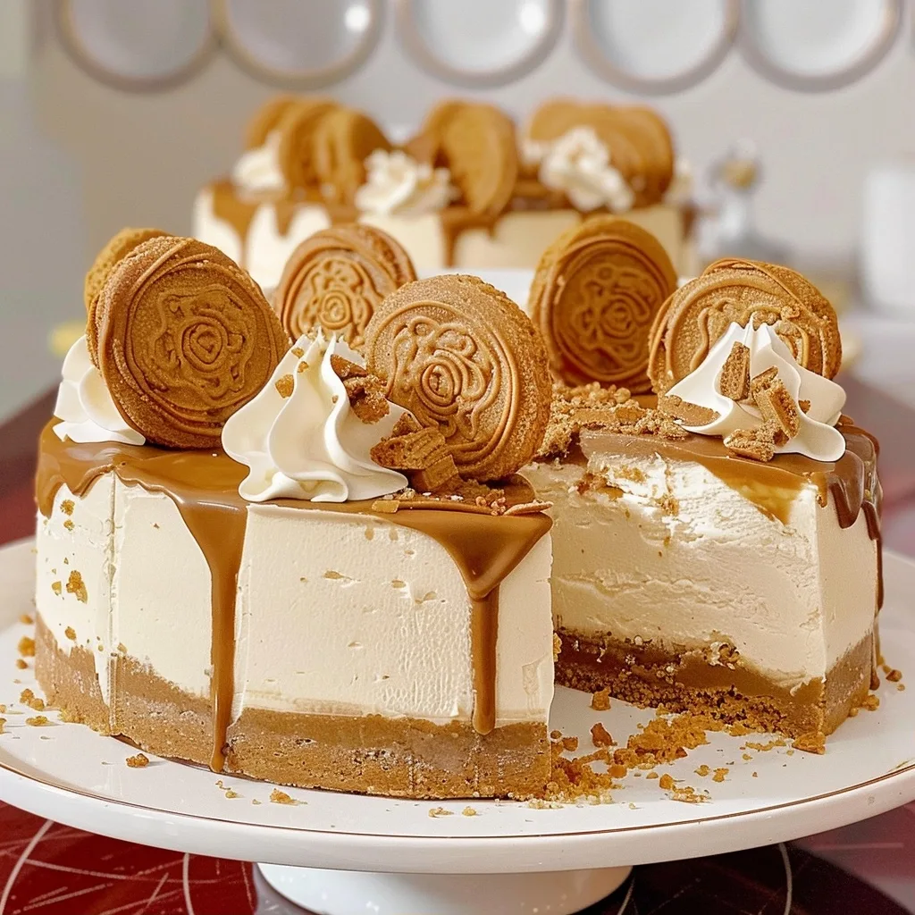 No Bake Biscoff Cheesecake