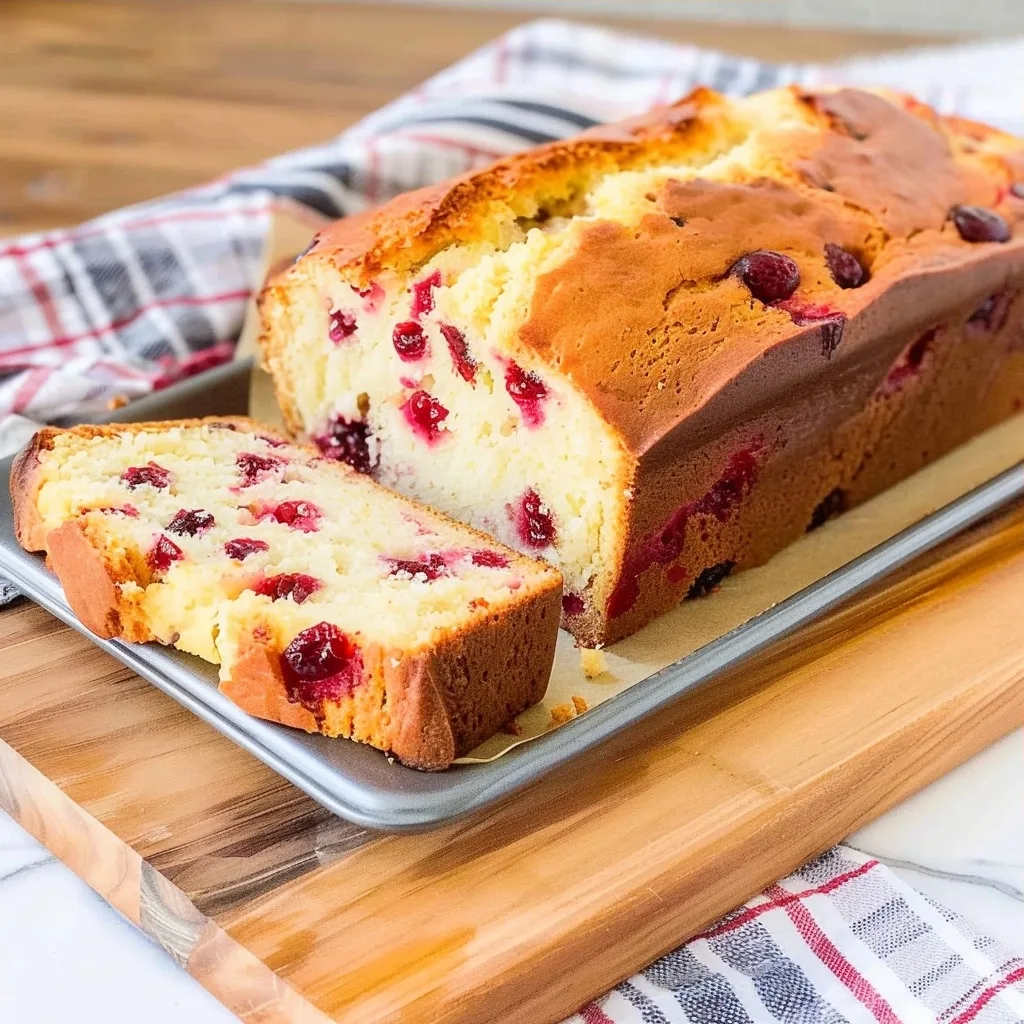 Best Ever Cream Cheese Cranberry Bread