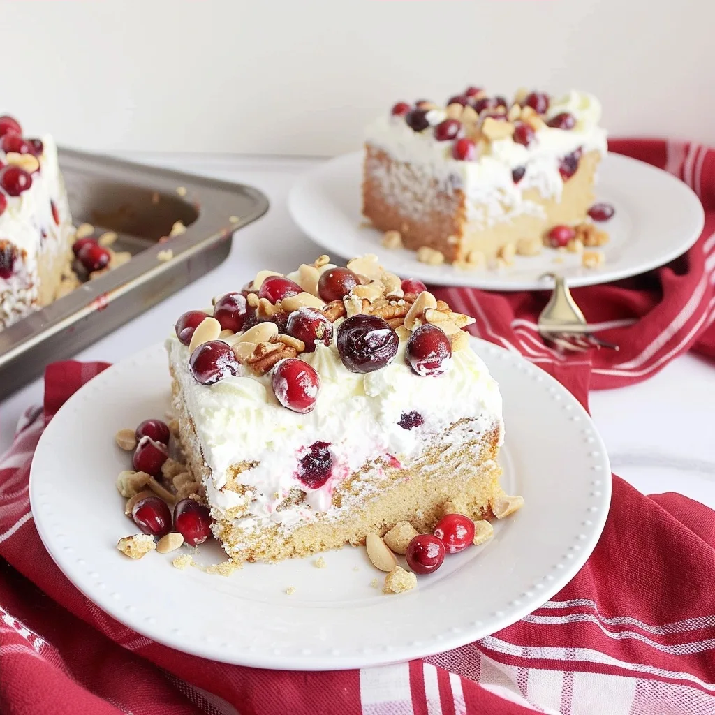 Cranberry Sauce Poke Cake