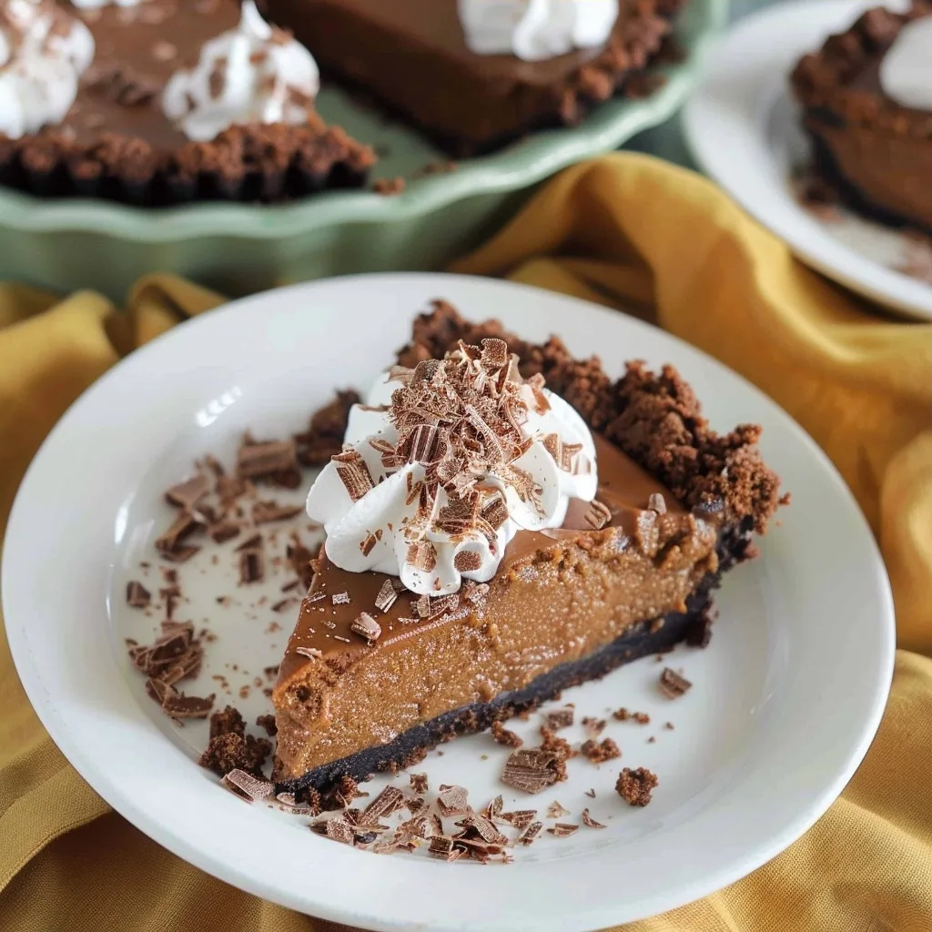 Pumpkin Chocolate Pie With Gingersnap Crust