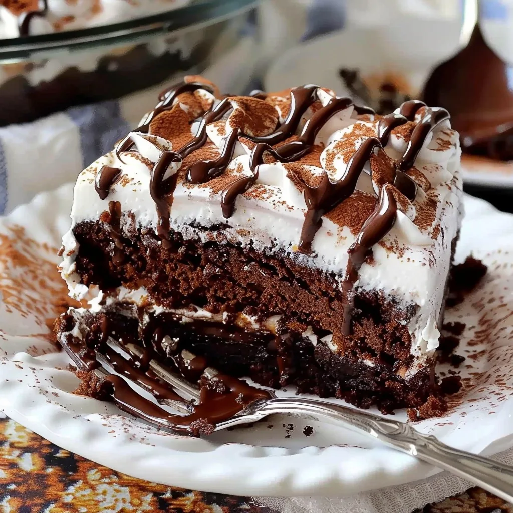 Mexican Hot Chocolate Poke Cake